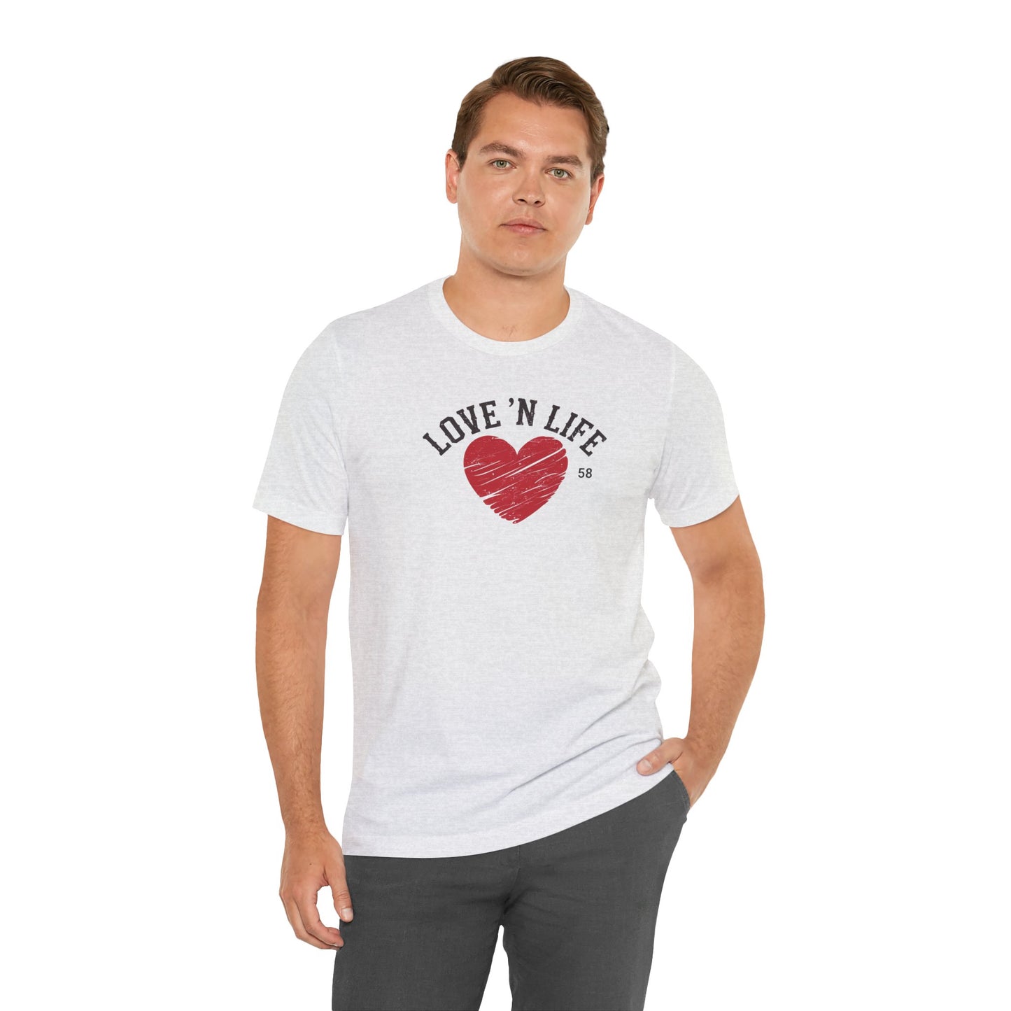 Love 'N Life Distressed Heart Tee - Bella Canvas 3001