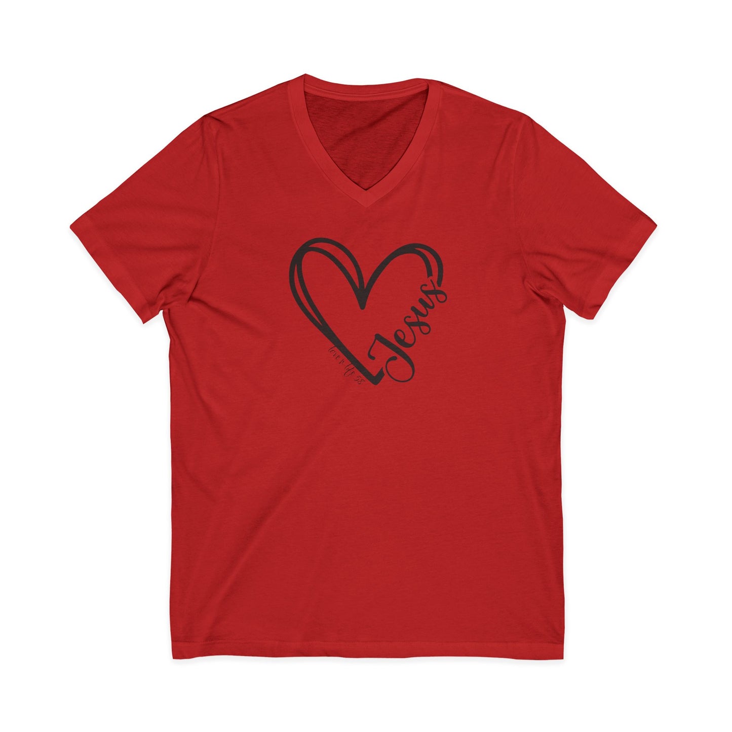 JESUS Heart Tee - V- Neck