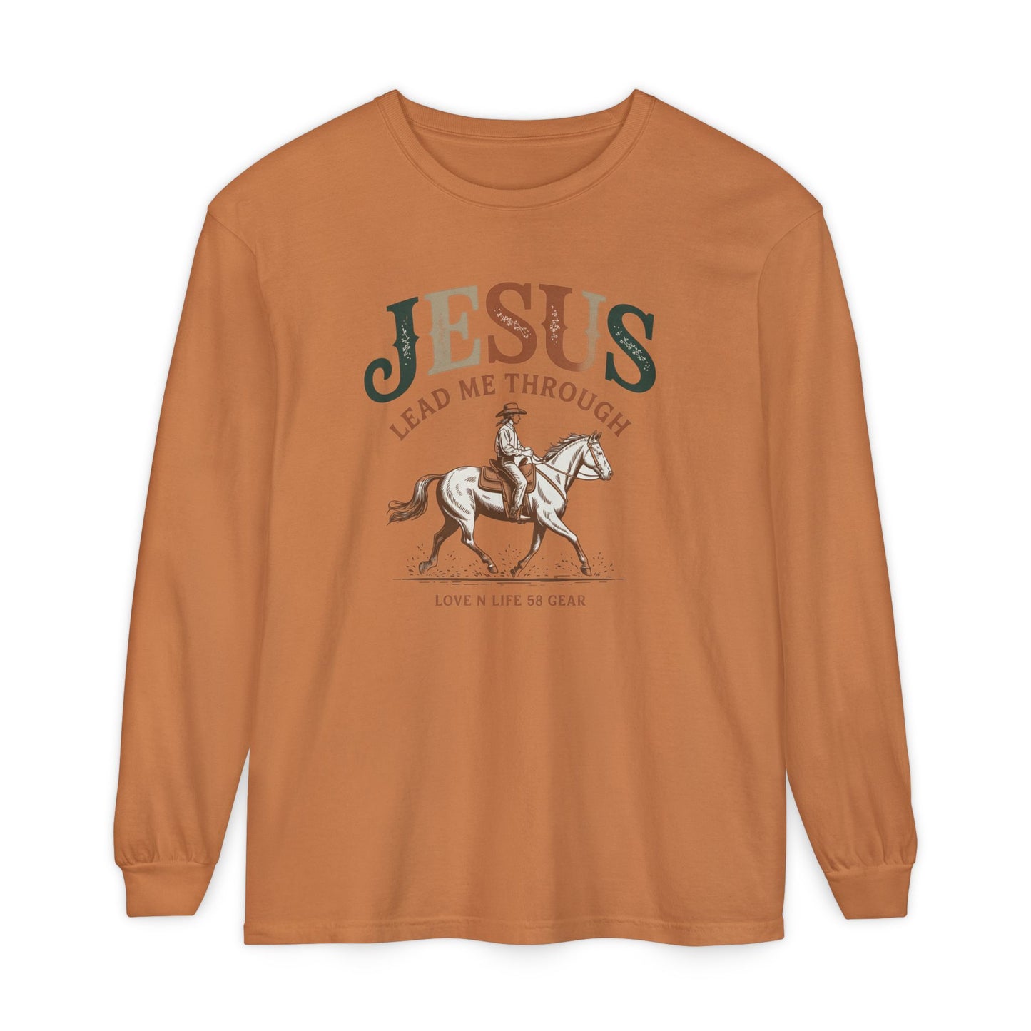 Jesus Lead Me Through Long Sleeve Unisex Christian Tee