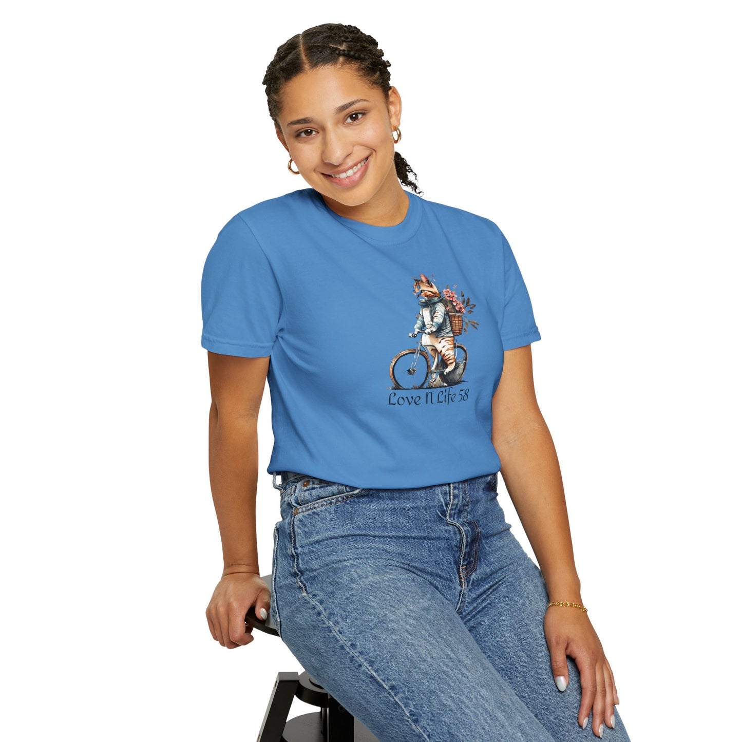Cat Lovers Bicycle Tee - Comfort Colors