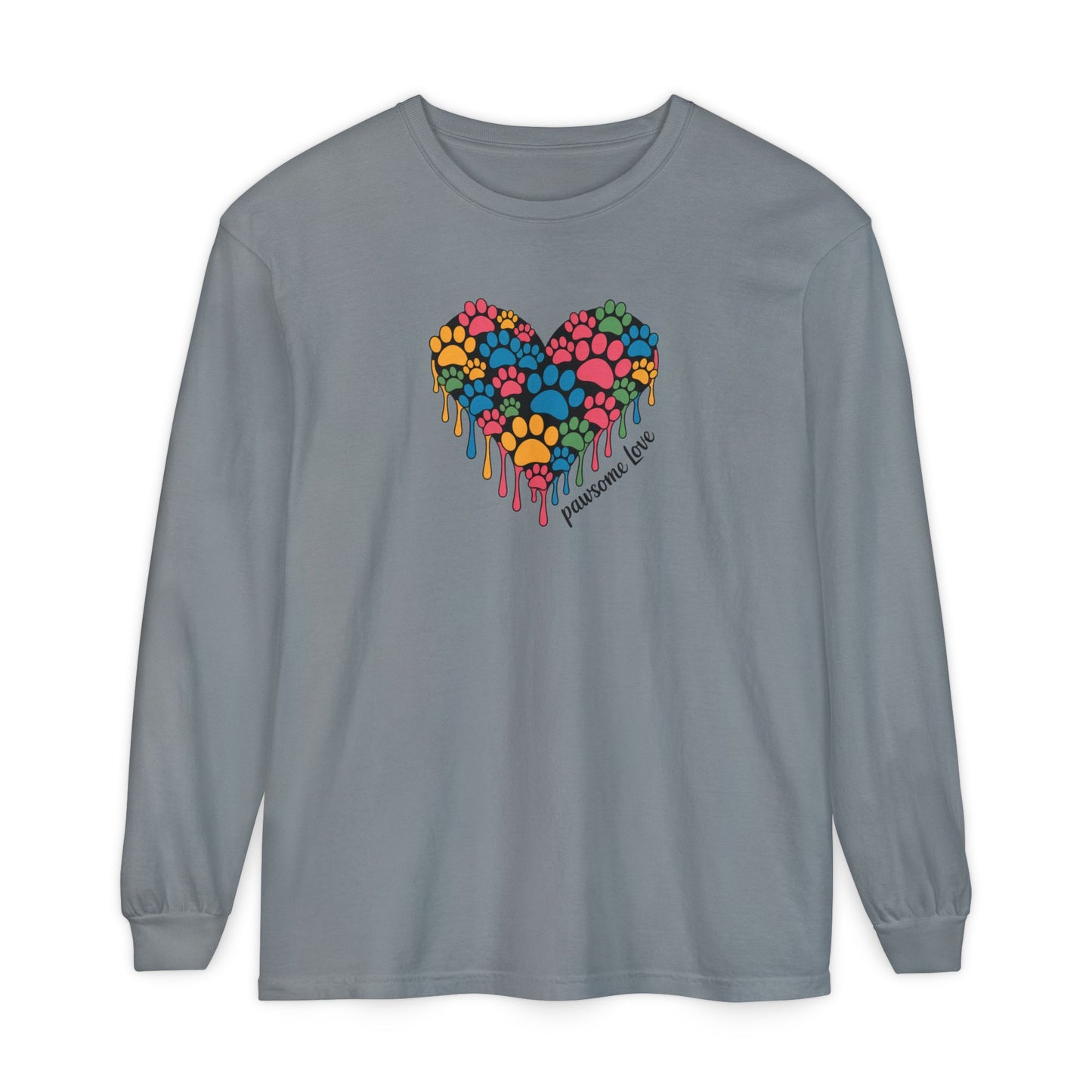 Pawsome Love Tee - Comfort Colors long sleeve