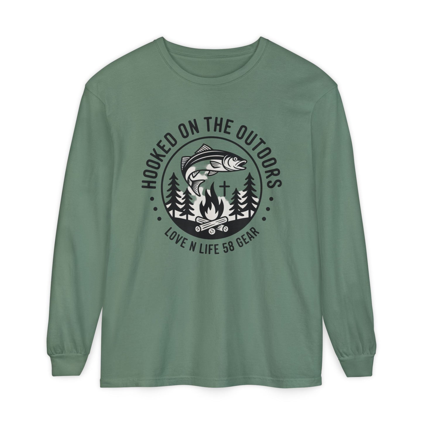 Hooked on the Outdoors Long Sleeve Tee