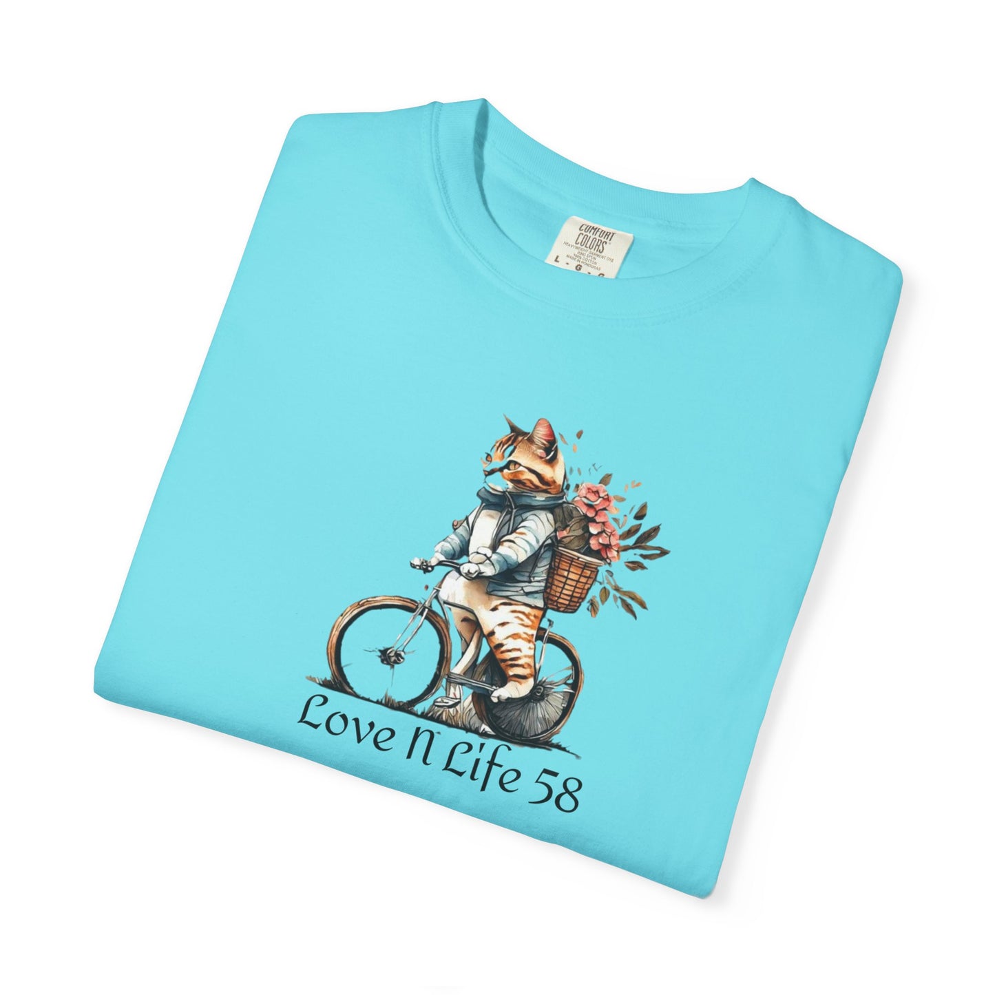Cat Lovers Bicycle Tee - Comfort Colors