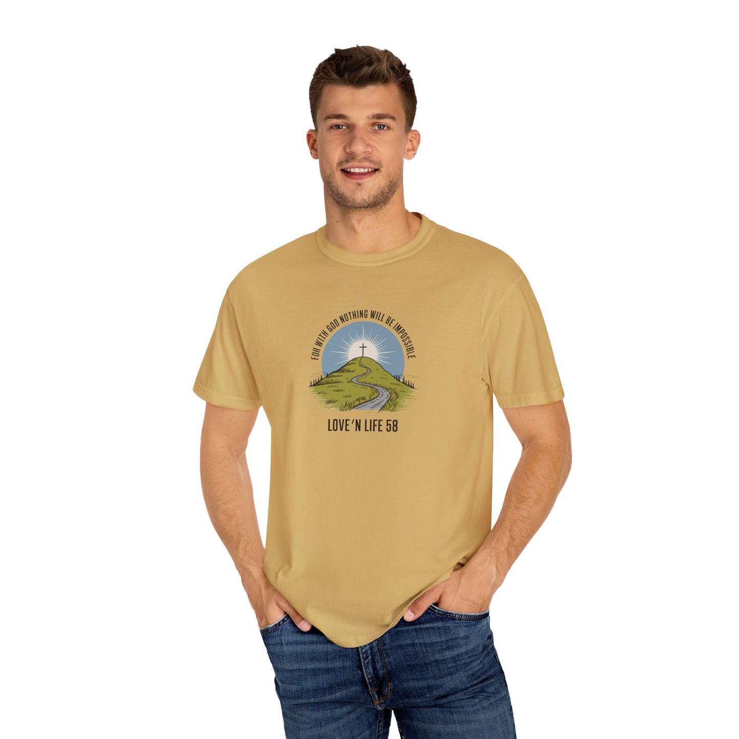 For With God Tee - Comfort Colors