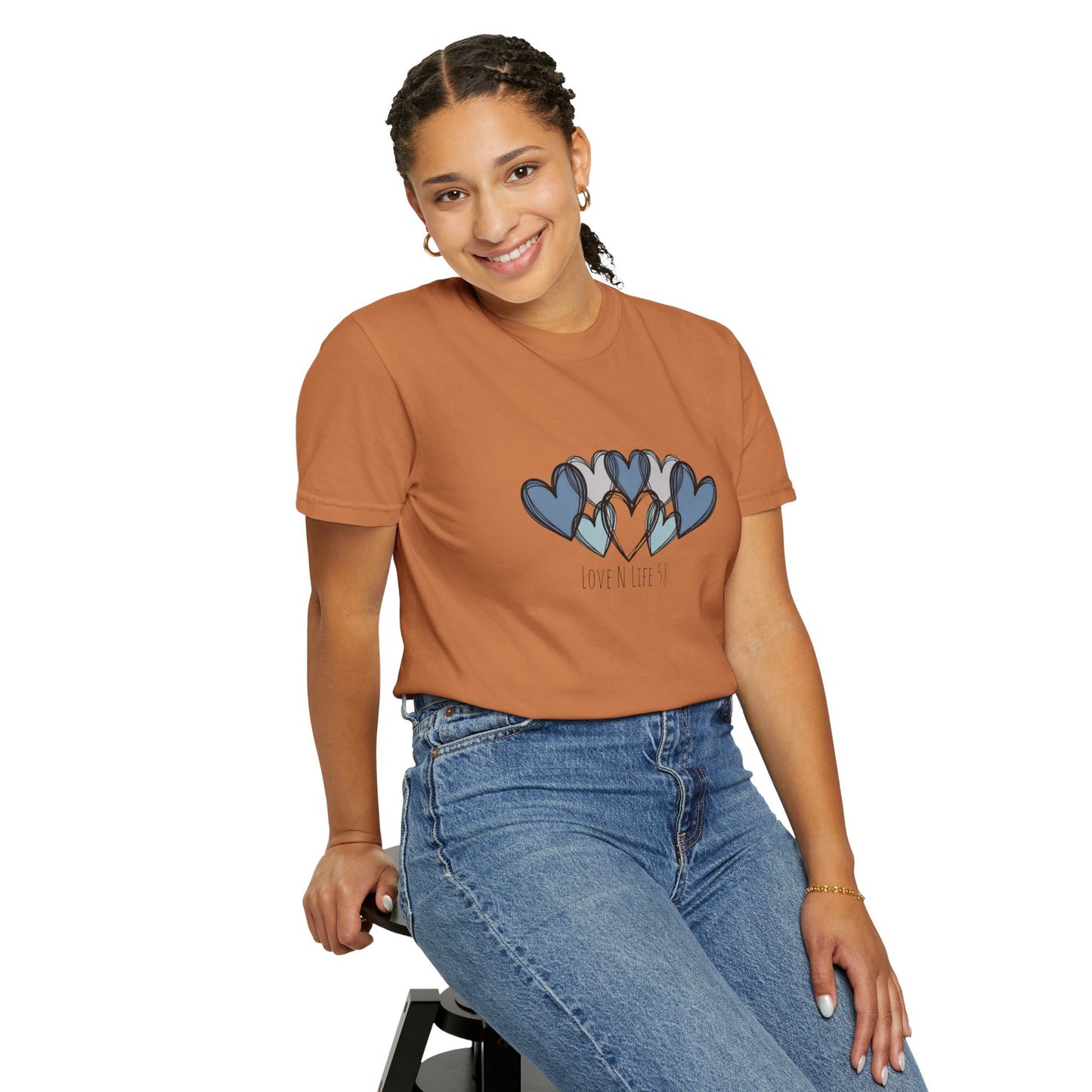 Hearts Love N Life 58 Tee - Comfort Colors