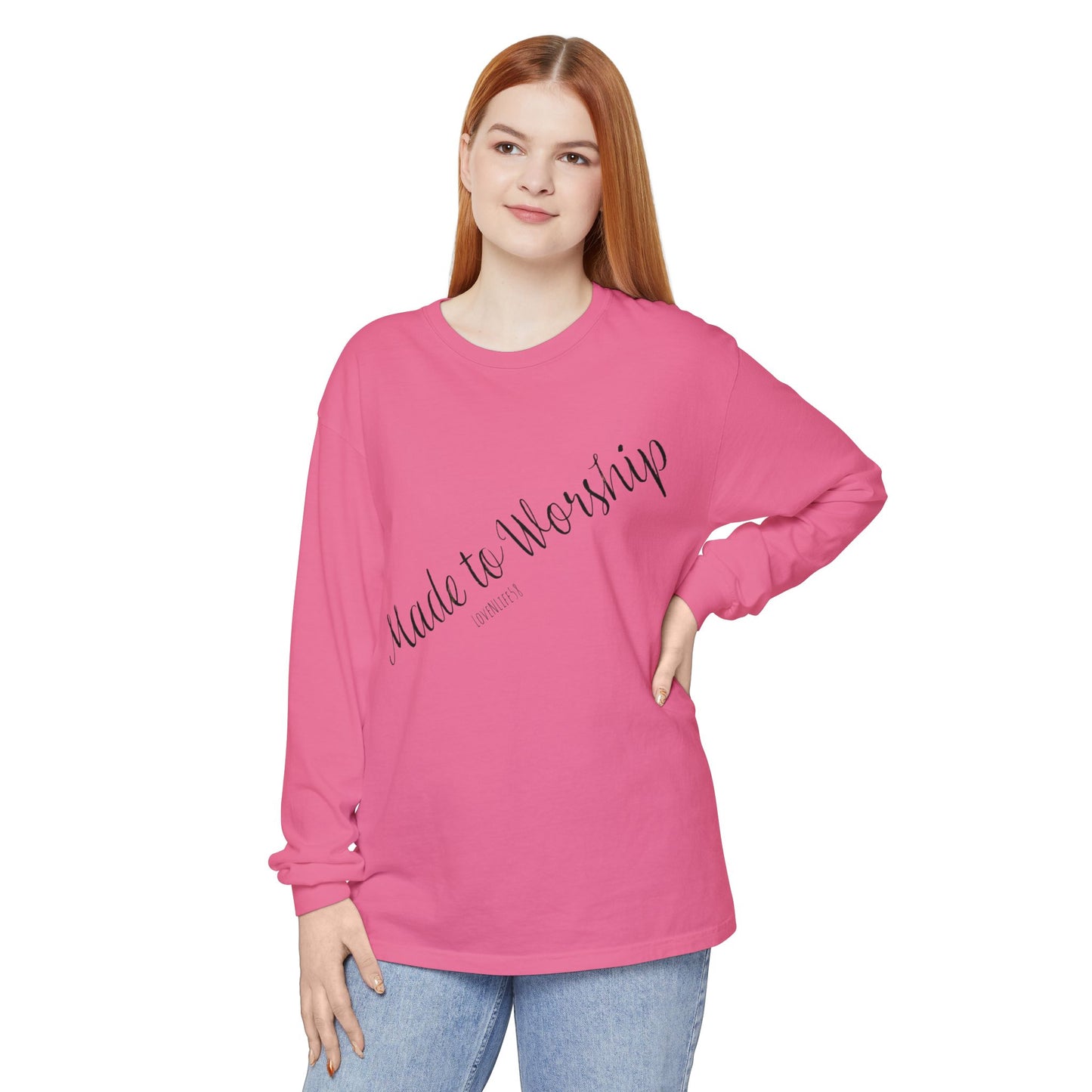 Made to Worship-Long Sleeve Tee - Comfort Colors