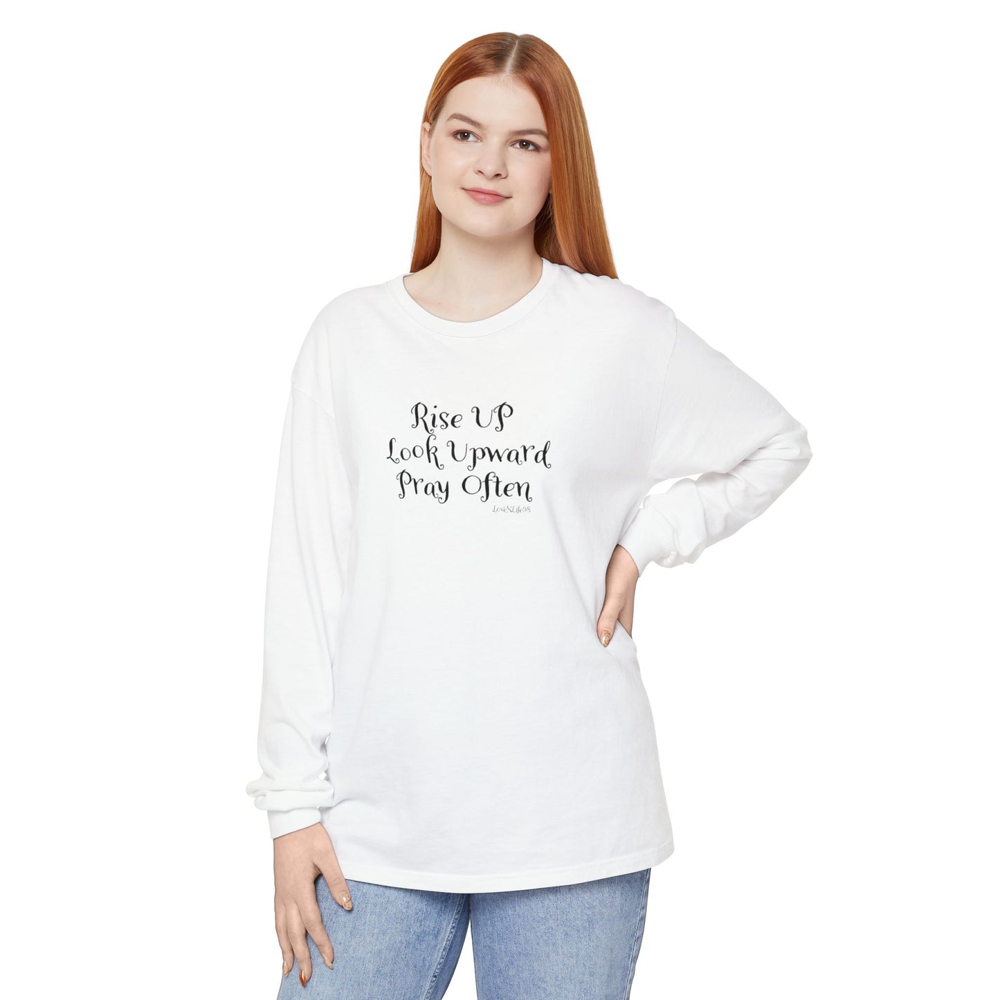 Rise UP Look Upward Tee - Comfort Colors Long Sleeve