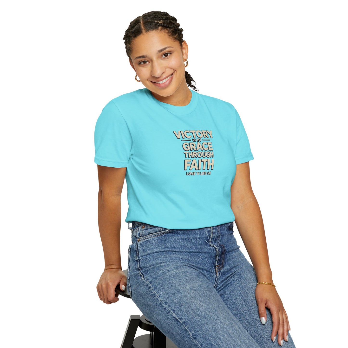 Victory By Grace Through Faith Tee -Comfort Colors