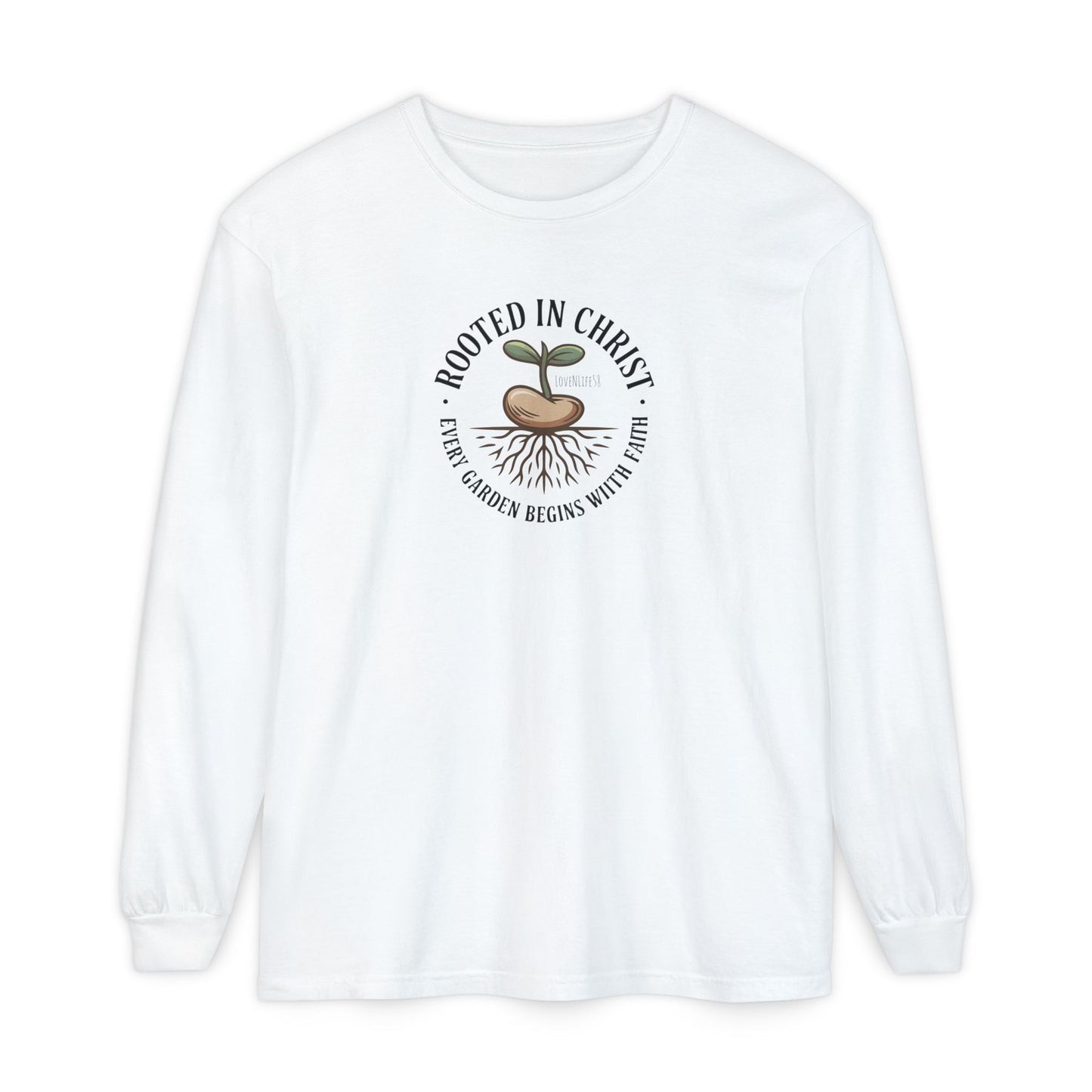 Rooted in Christ Long Sleeve Tee - Comfort Colors