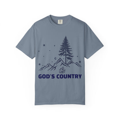 God’s Country Mountain Short Sleeve Tee — Outdoor Christian Graphic Tee