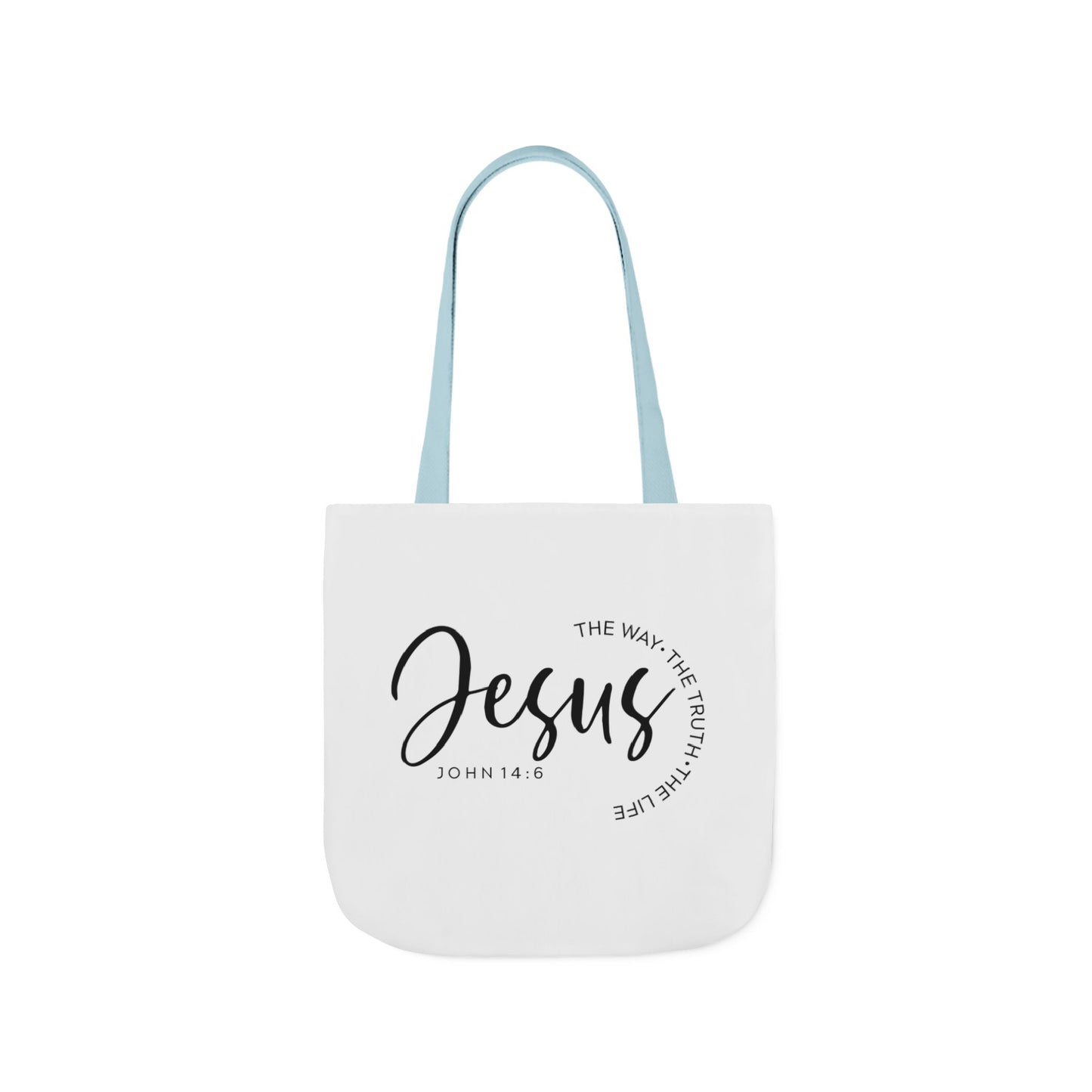Inspirational Canvas Tote Bag - Faithful Design, Jesus Quote