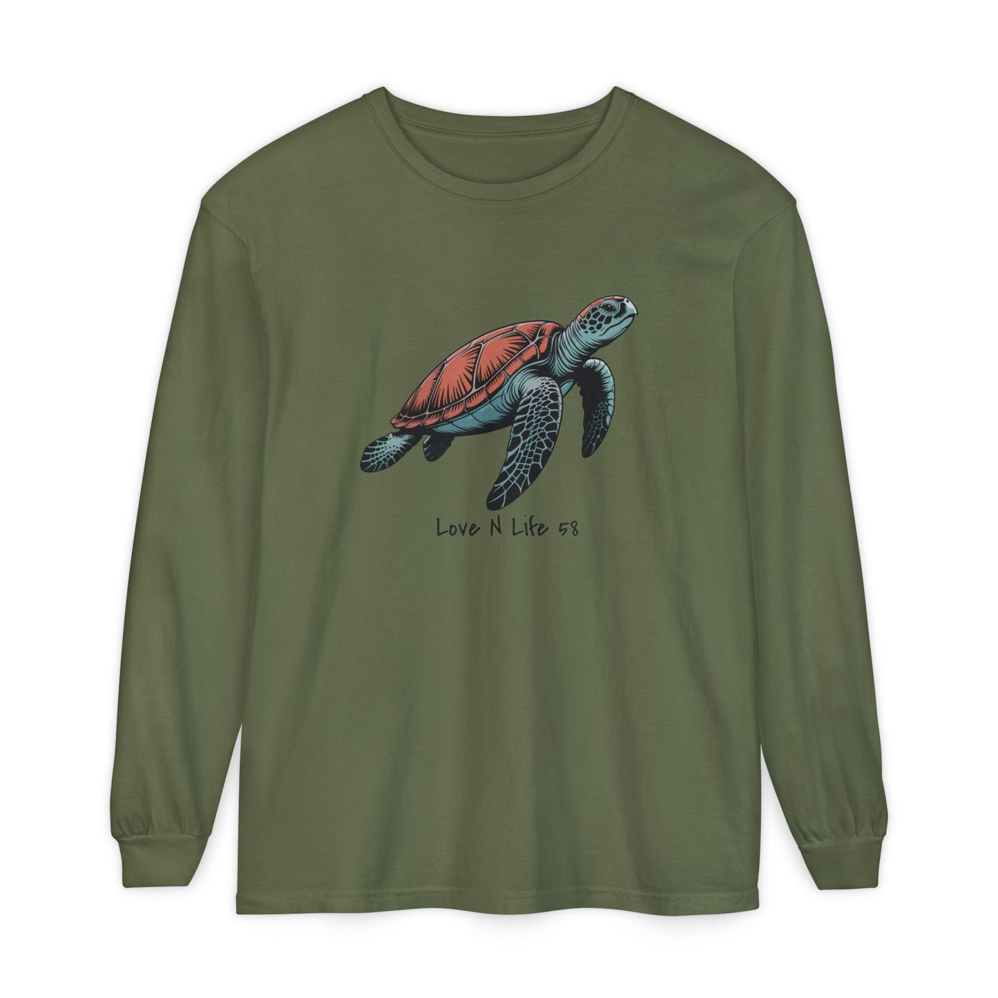 Turtle Love Tee - Comfort Colors Long Sleeve