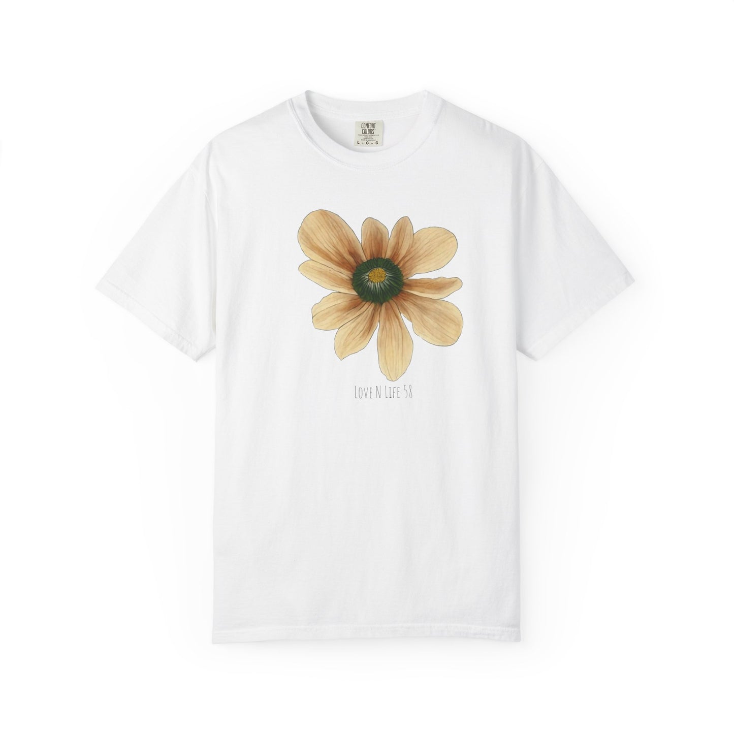 LoveNlife58 Flower Tee - Comfort Colors