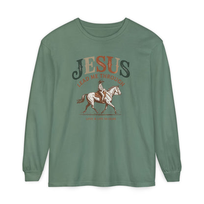Jesus Lead Me Through Long Sleeve Unisex Christian Tee