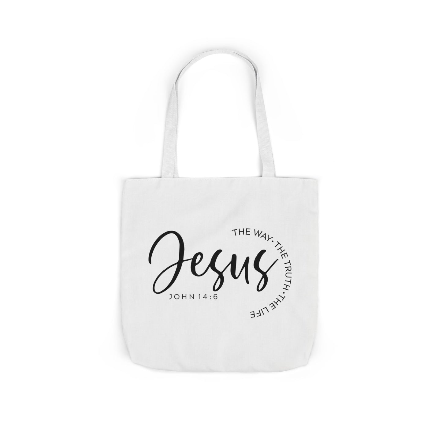 Inspirational Canvas Tote Bag - Faithful Design, Jesus Quote