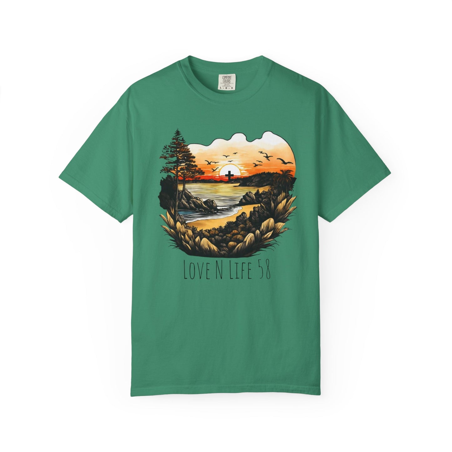 Love N Life Sunset Cross Tee - Color Comforts