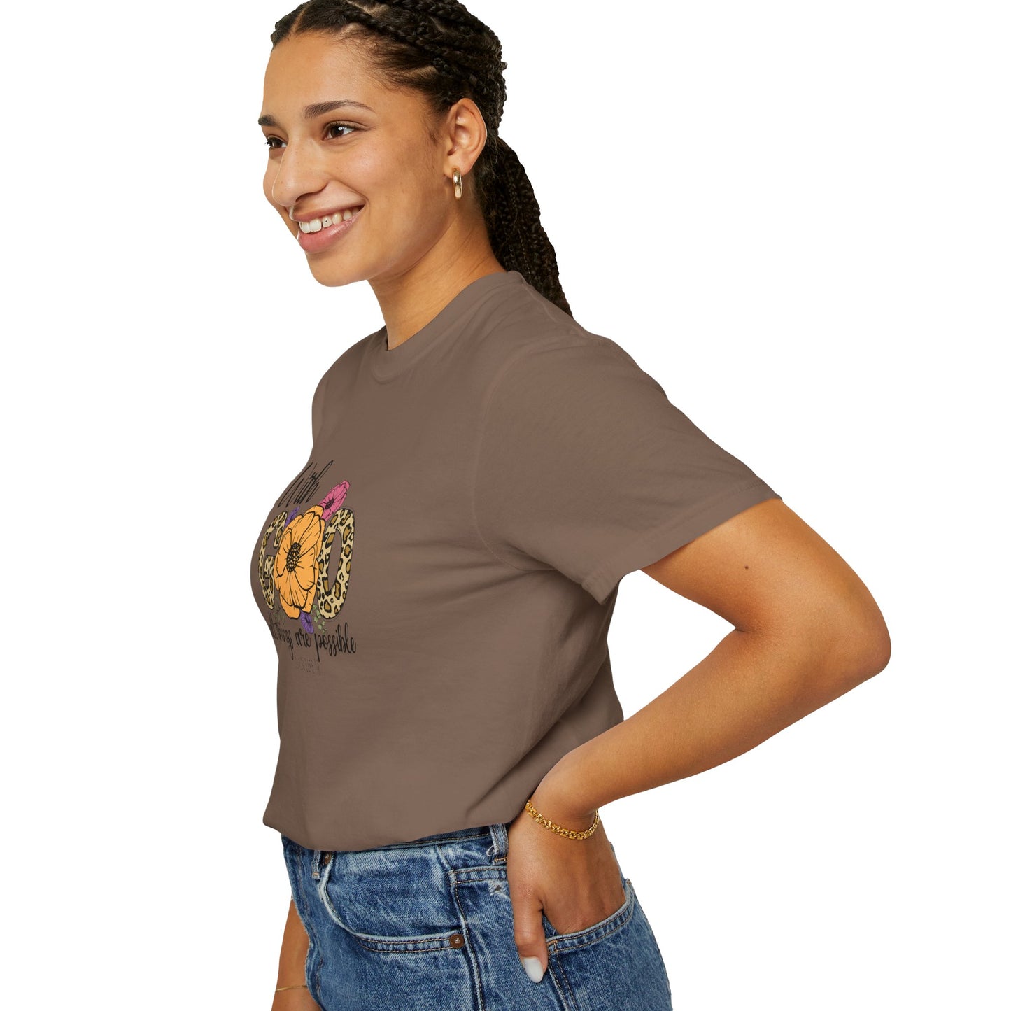 With God All Things Are Possible Tee- Comfort Colors