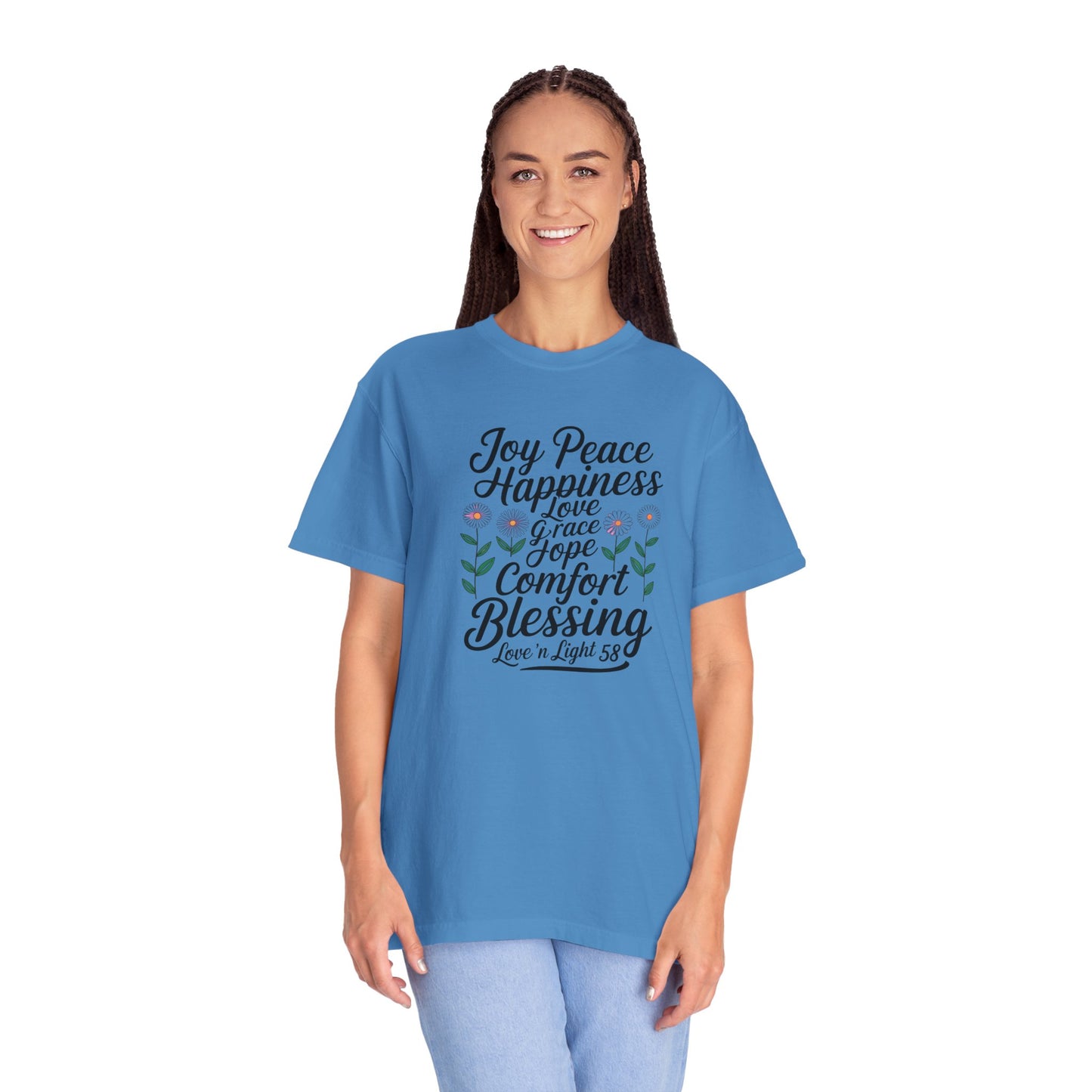 Joy Happiness and Love Tee - Comfort Colors