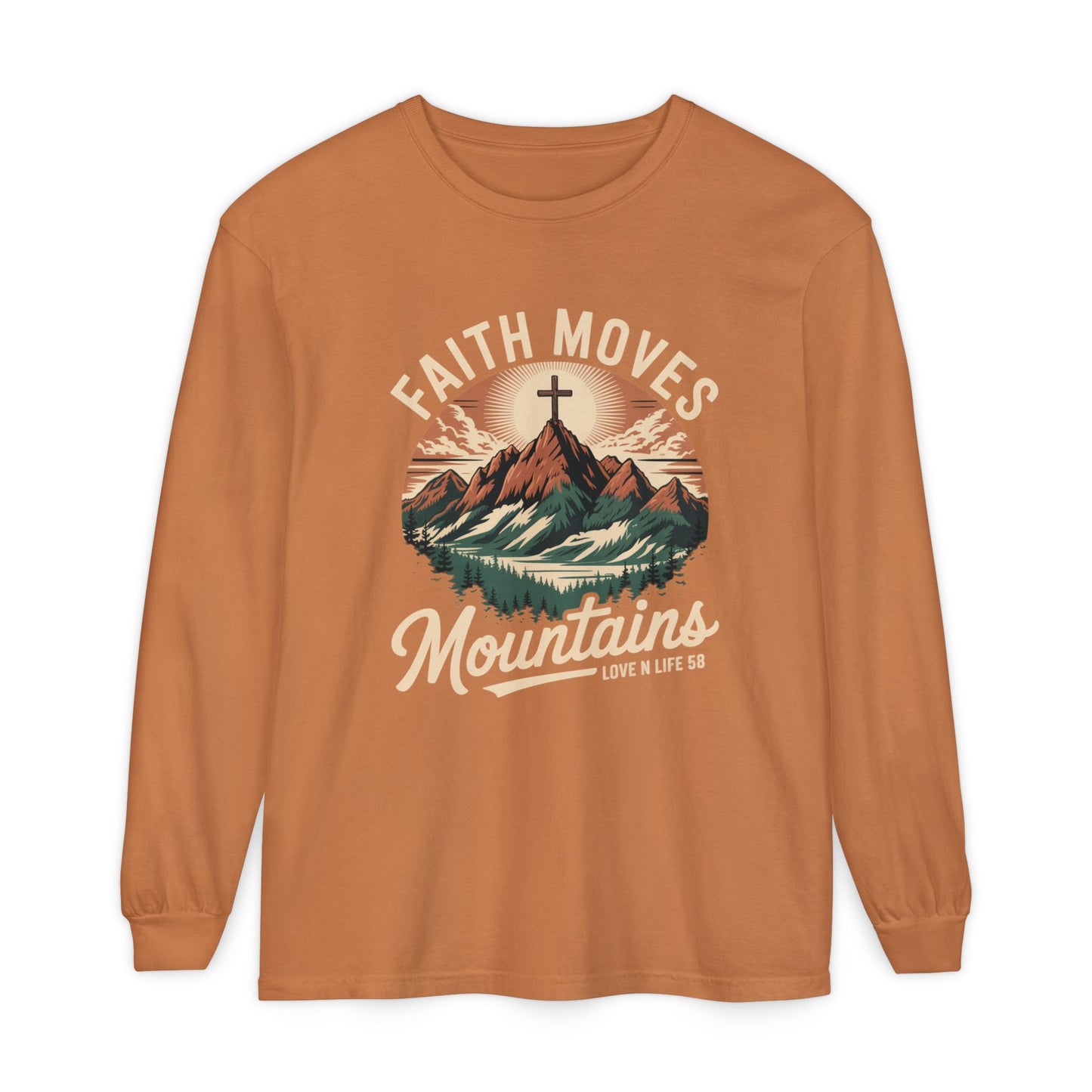 Faith Moves Mountains Long Sleeve Tee