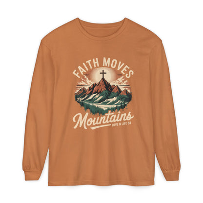 Faith Moves Mountains Long Sleeve Tee