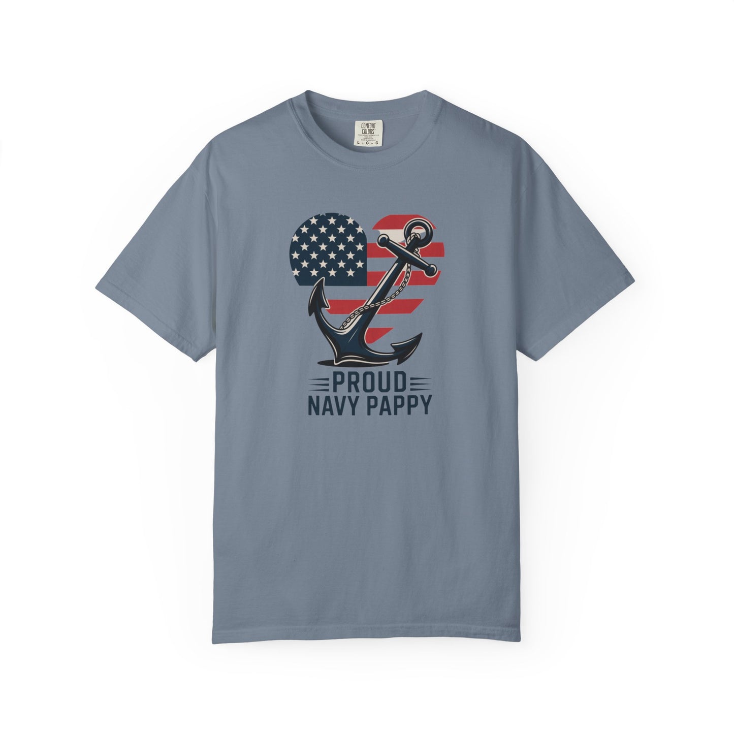 Proud Navy Pappy Tee - Comfort Colors 1717