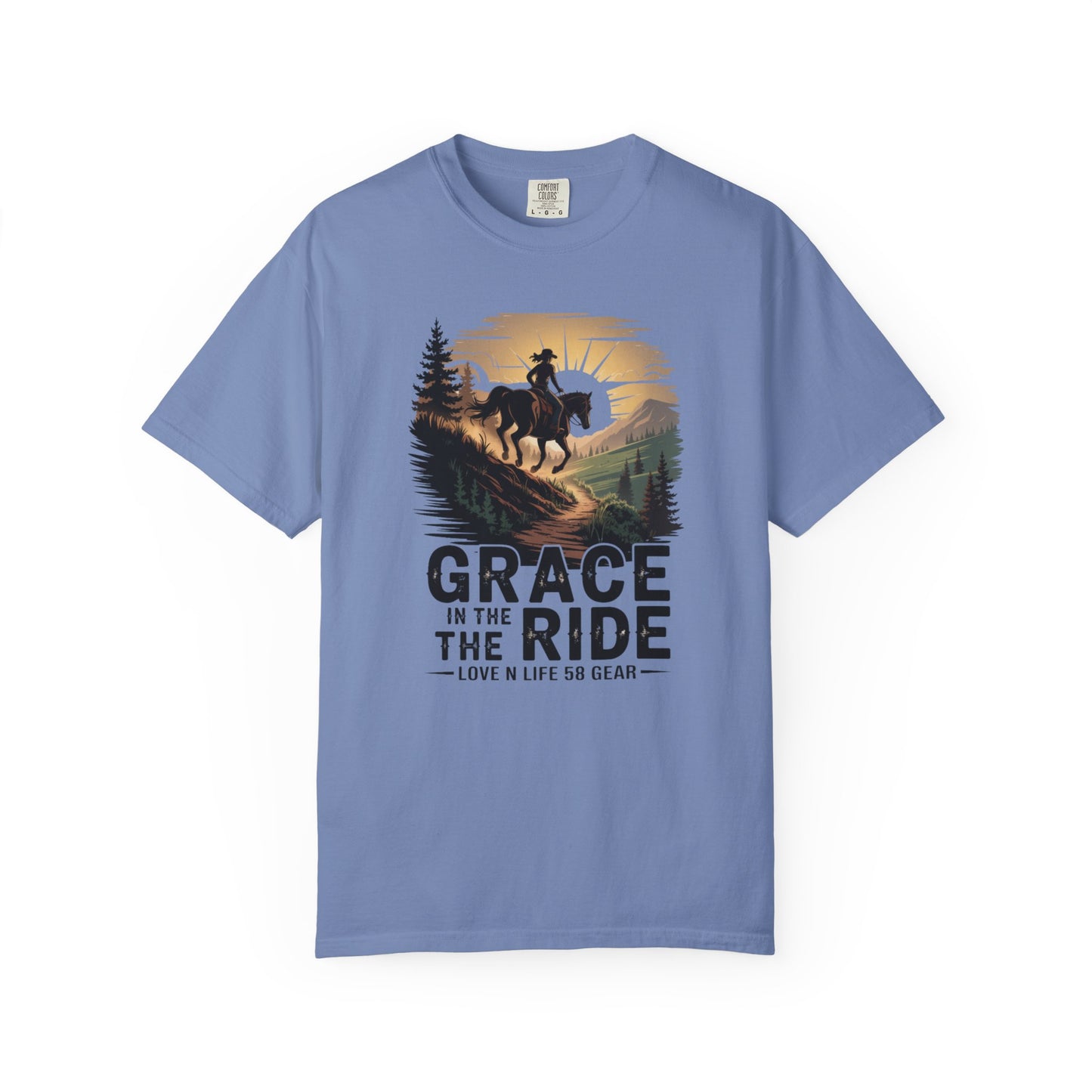Grace In The Ride Cowgirl Short Sleeve Tee — Western Horseback