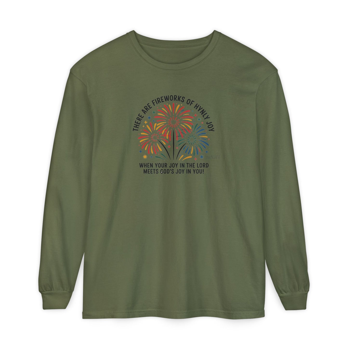 JoyFul FireWorks - Long Sleeve Tee - Comfort Colors