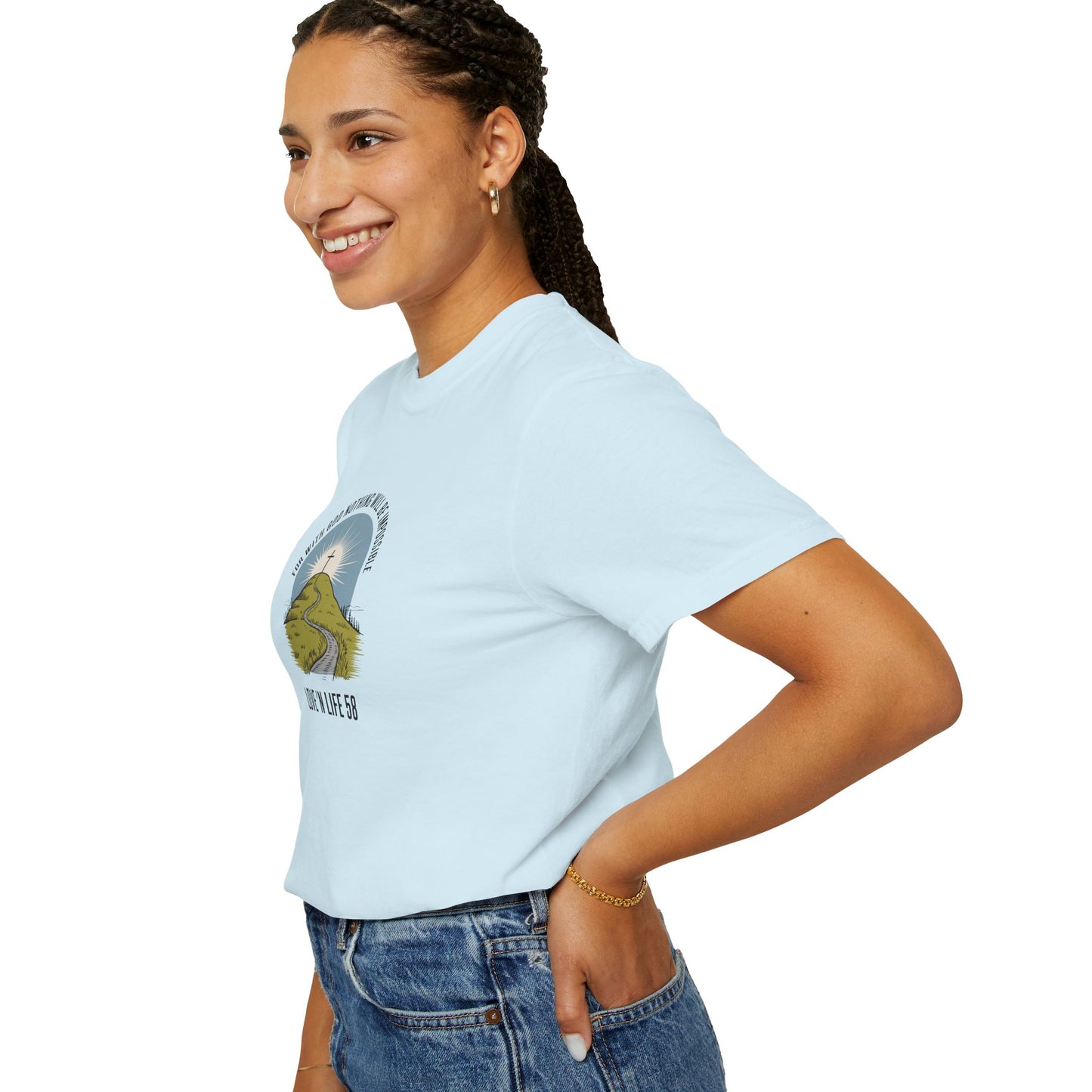 For With God Tee - Comfort Colors