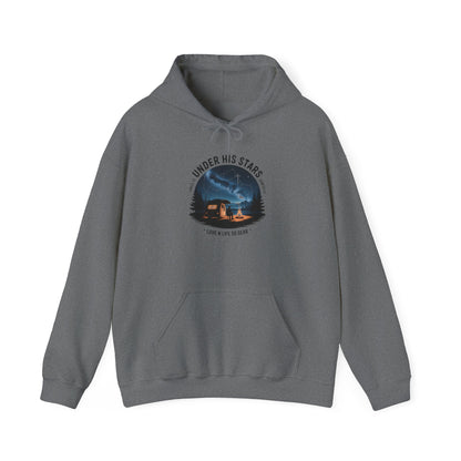 "Under His Stars" Scenic Night Sky Camping Hoodie