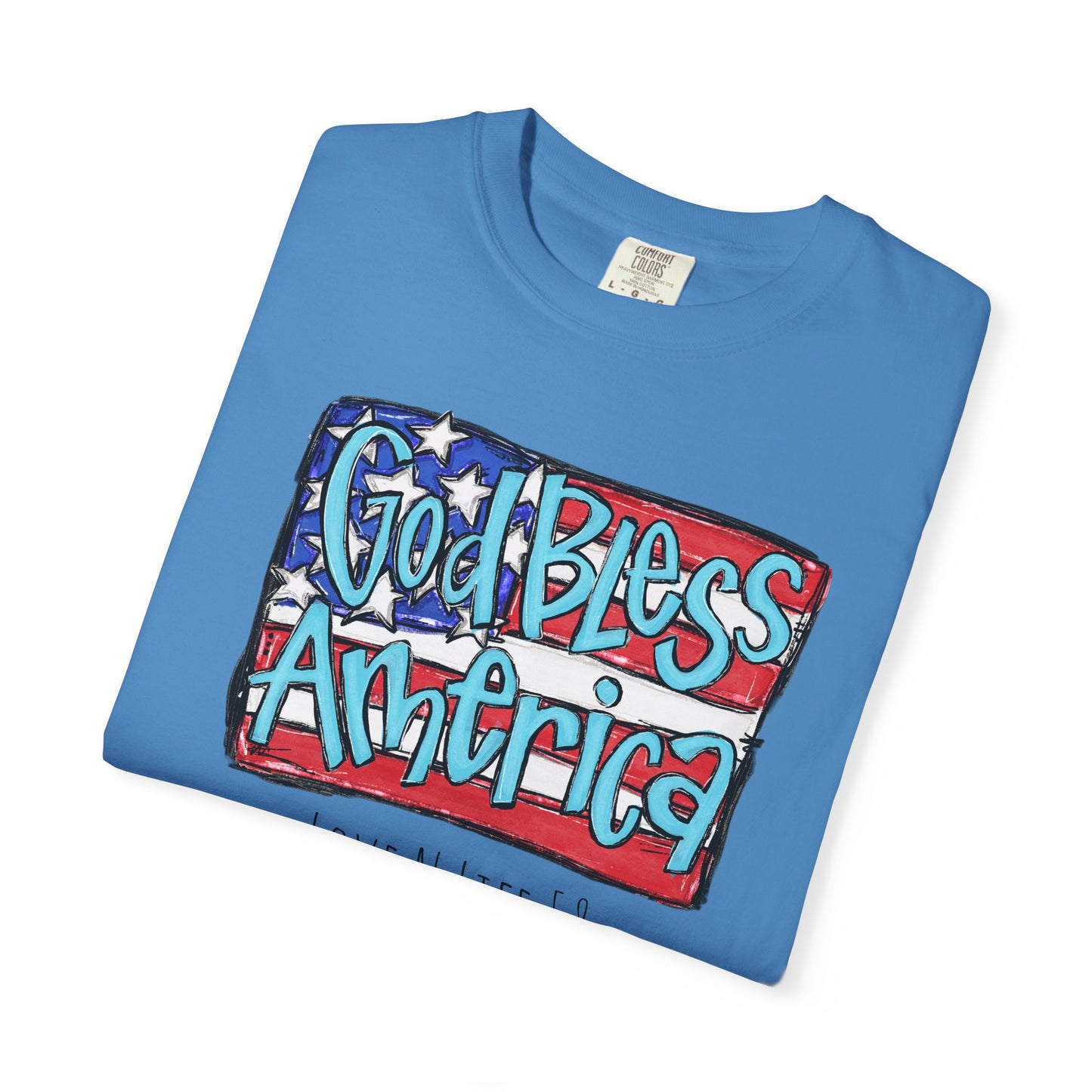 God Bless America Tee -Comfort Colors