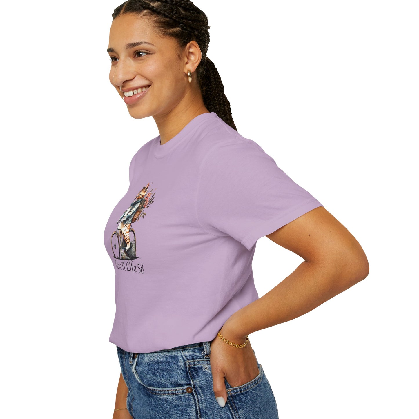 Cat Lovers Bicycle Tee - Comfort Colors