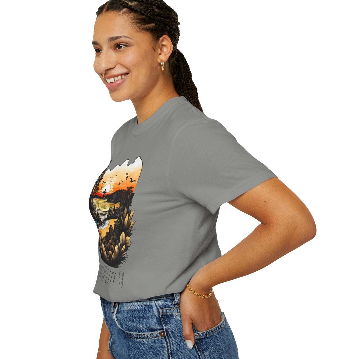Love N Life Sunset Cross Tee - Color Comforts