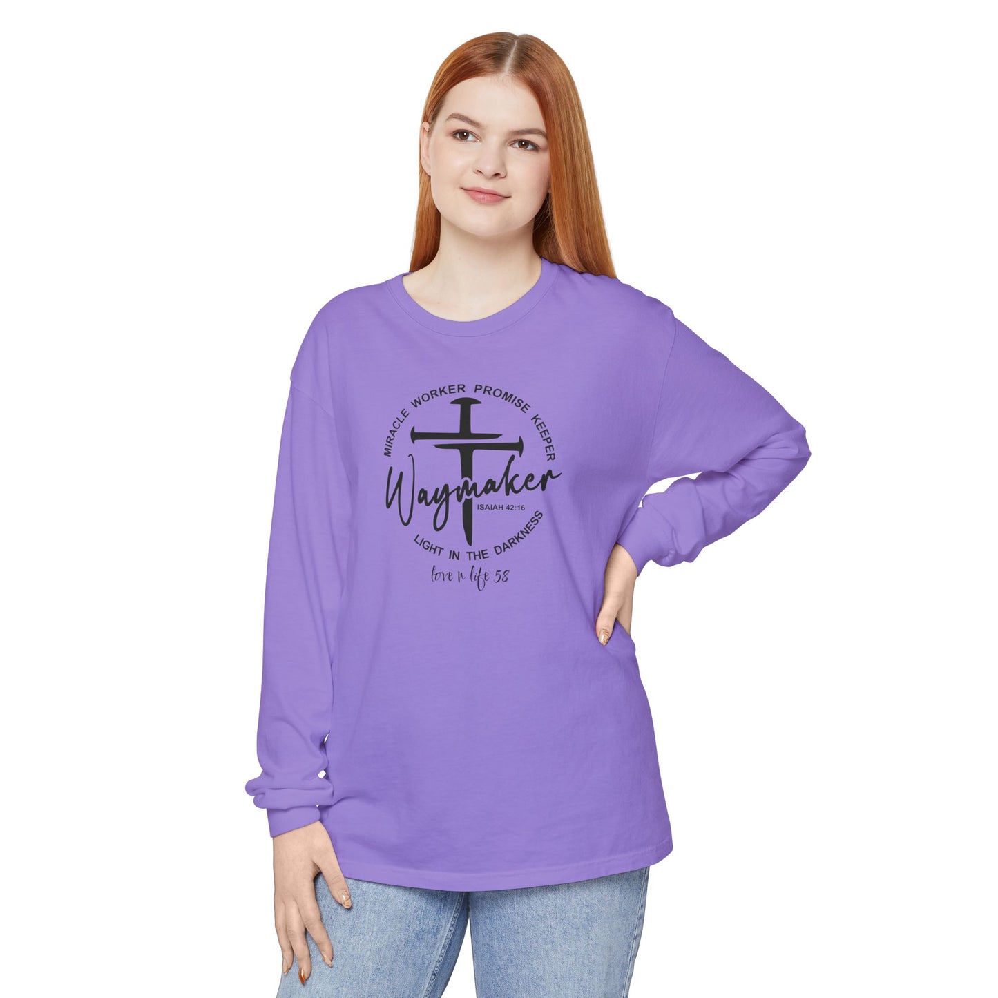 “Waymaker” Tee - Comfort Colors Long Sleeve