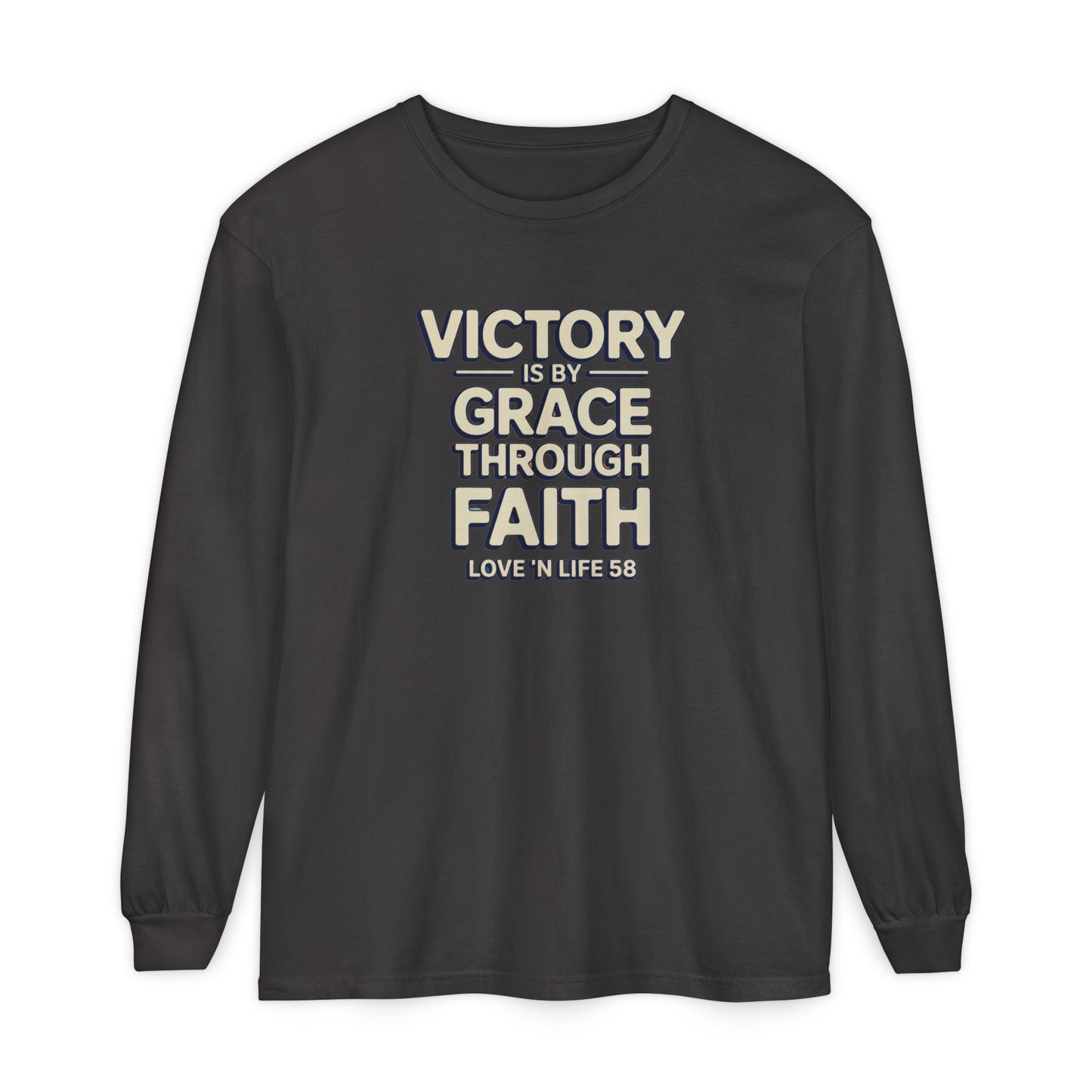 Victory By Grace - Comfort Colors Long Sleeve