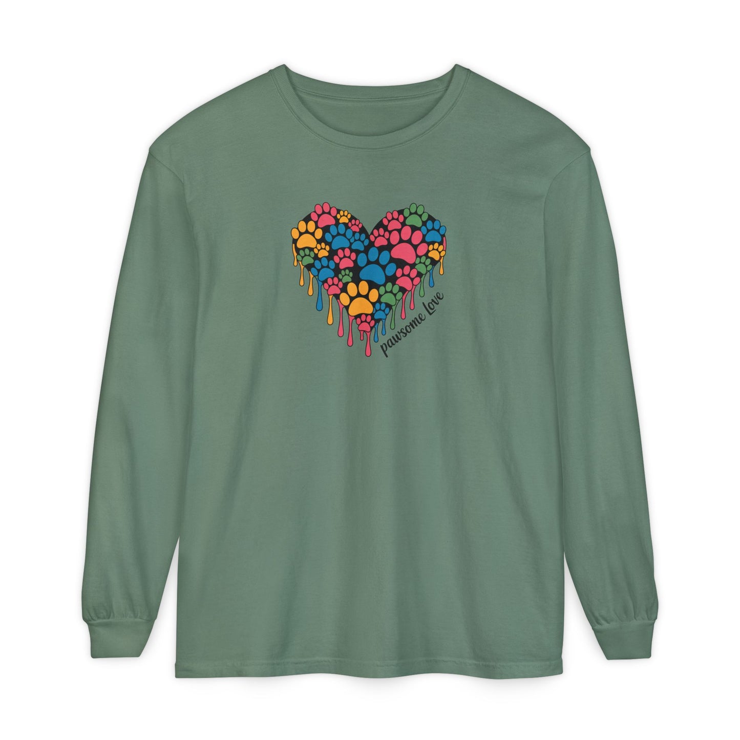 Pawsome Love Tee - Comfort Colors long sleeve