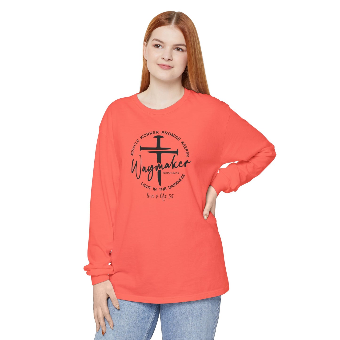 “Waymaker” Tee - Comfort Colors Long Sleeve
