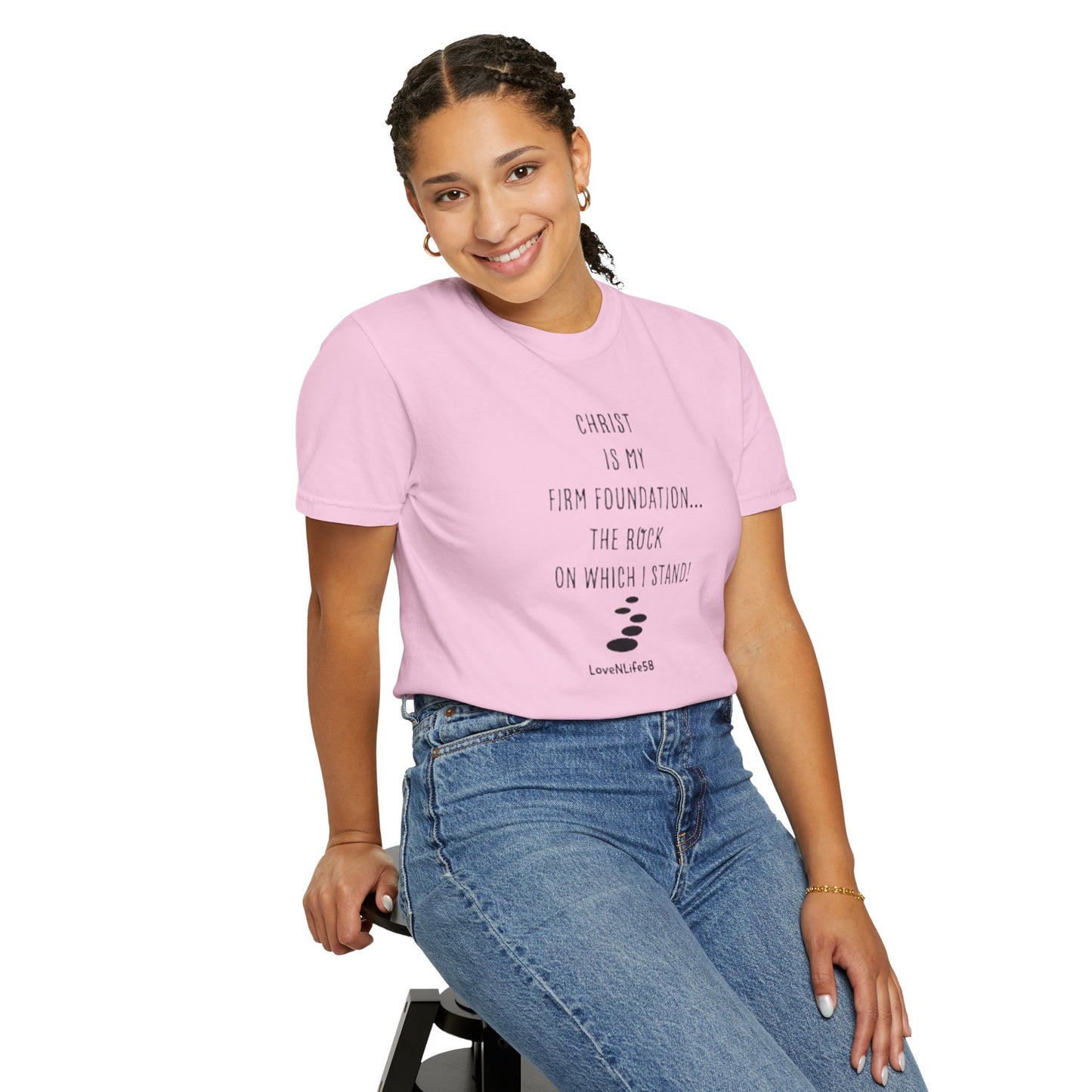 CHRIST MY ROCK Tee - Comfort Colors