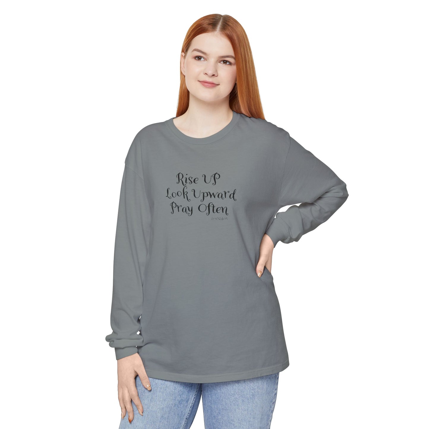 Rise UP Look Upward Tee - Comfort Colors Long Sleeve