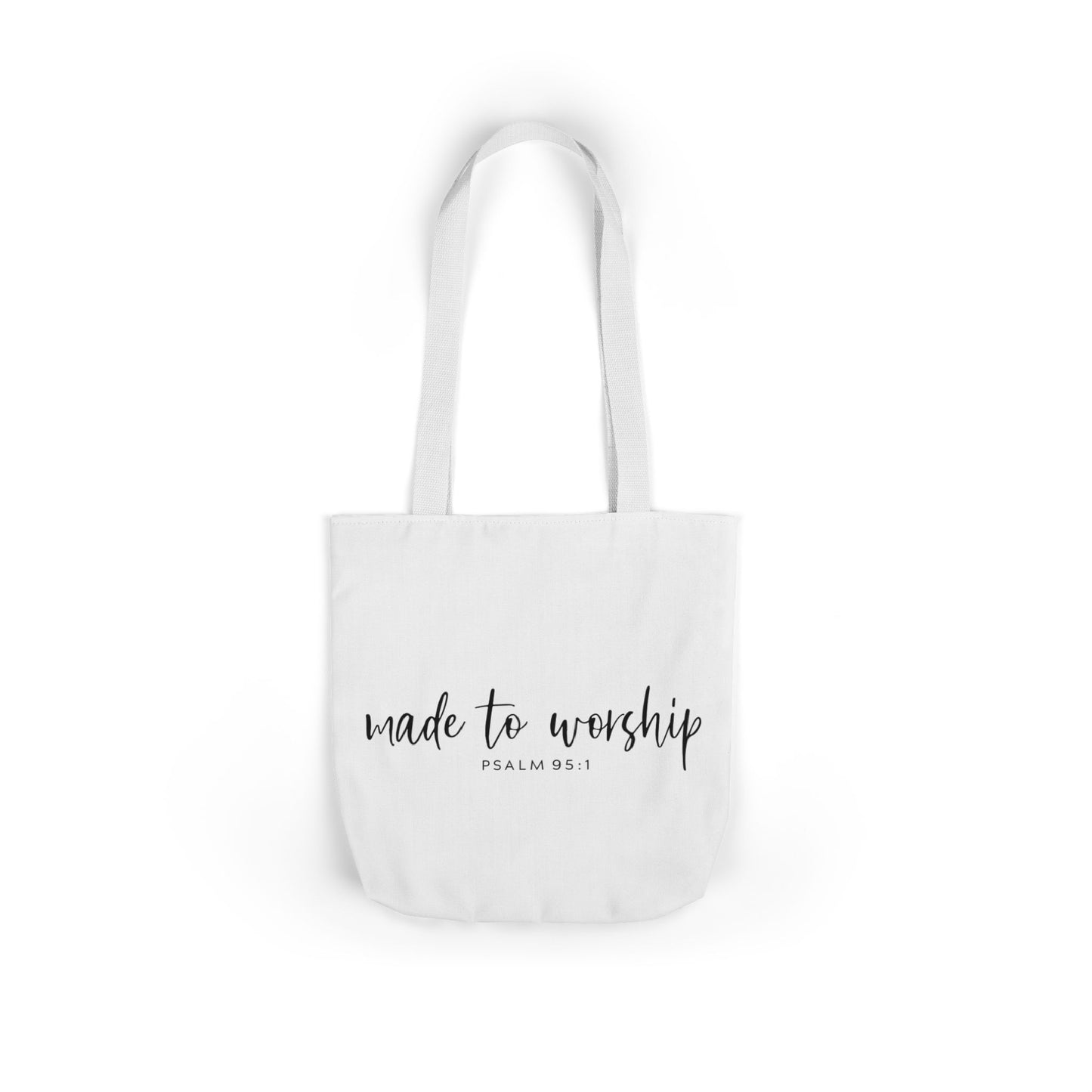 Inspirational Canvas Tote Bag - Faithful Design, Jesus Quote