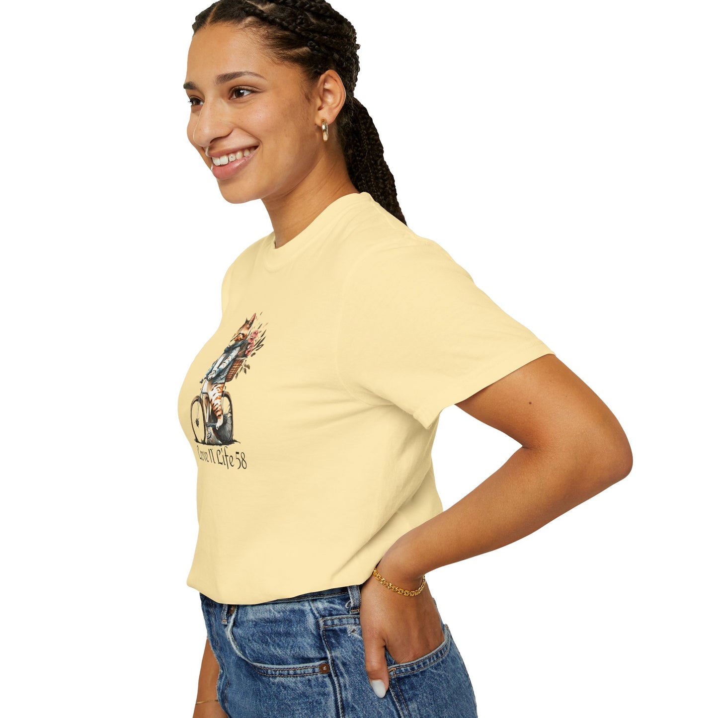 Cat Lovers Bicycle Tee - Comfort Colors