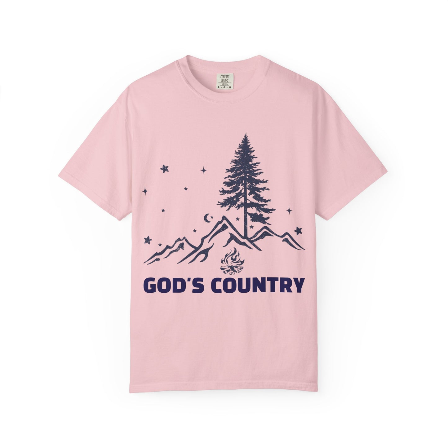 God’s Country Mountain Short Sleeve Tee — Outdoor Christian Graphic Tee