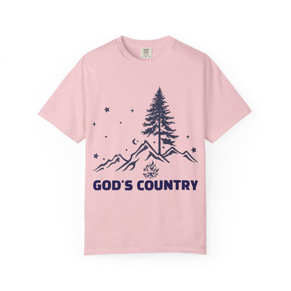God’s Country Mountain Short Sleeve Tee — Outdoor Christian Graphic Tee