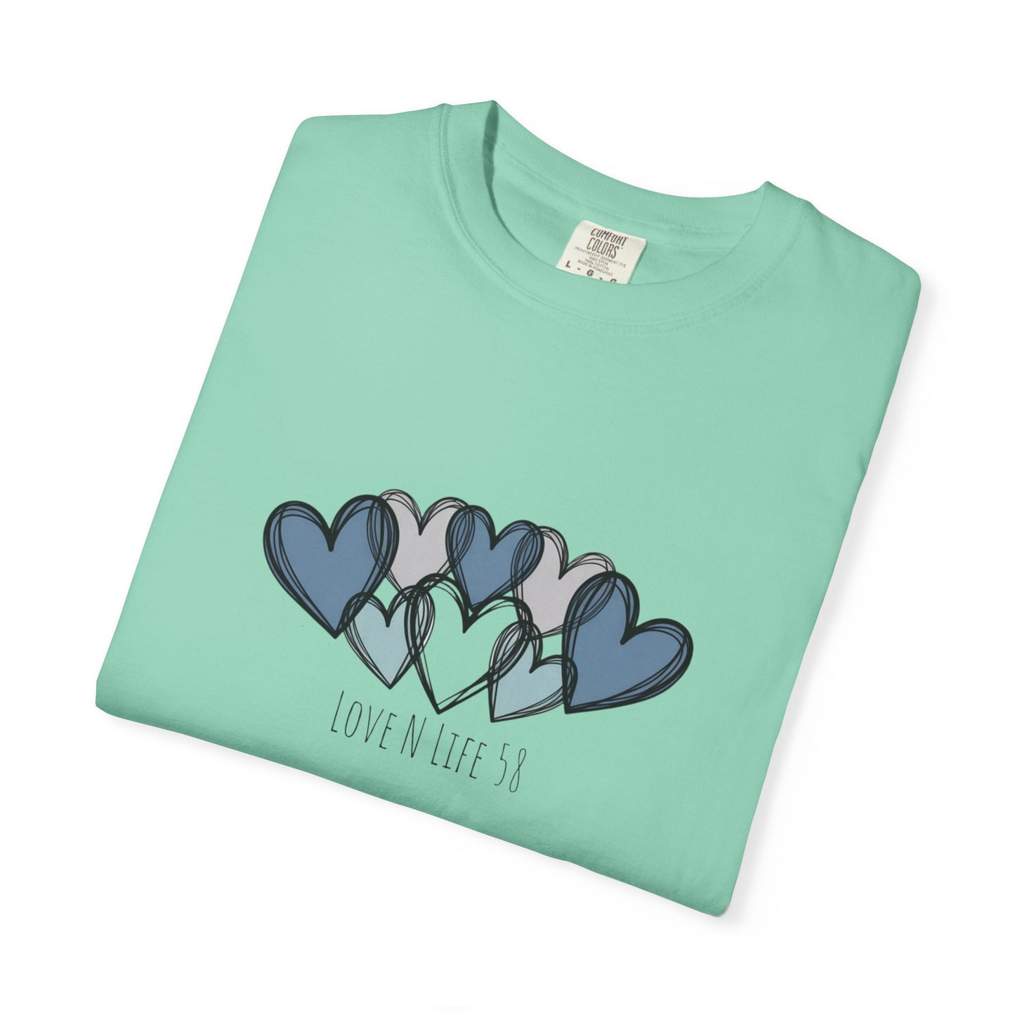 Hearts Love N Life 58 Tee - Comfort Colors