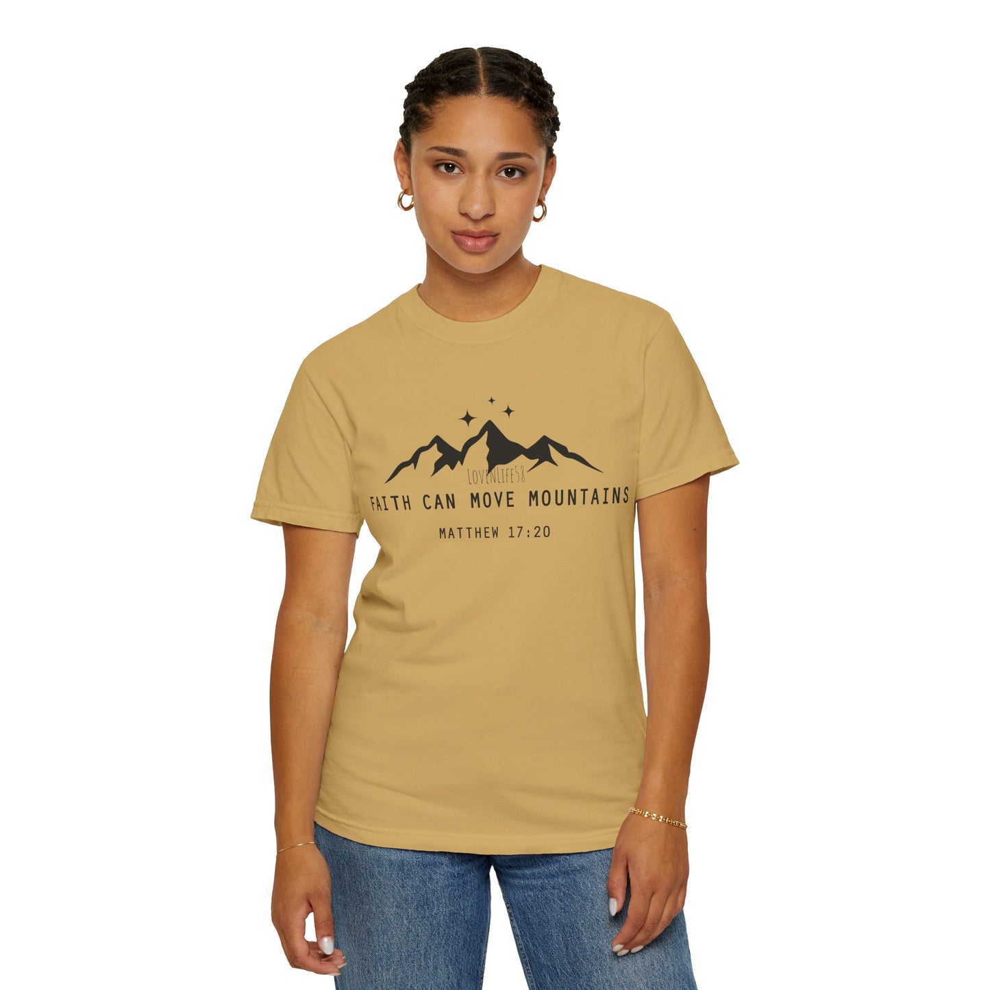 Faith Can Move Mountains Tee - Comfort Colors