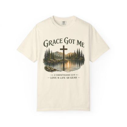 Grace Got Me 2 Corinthians 12:9 Short Sleeve Tee