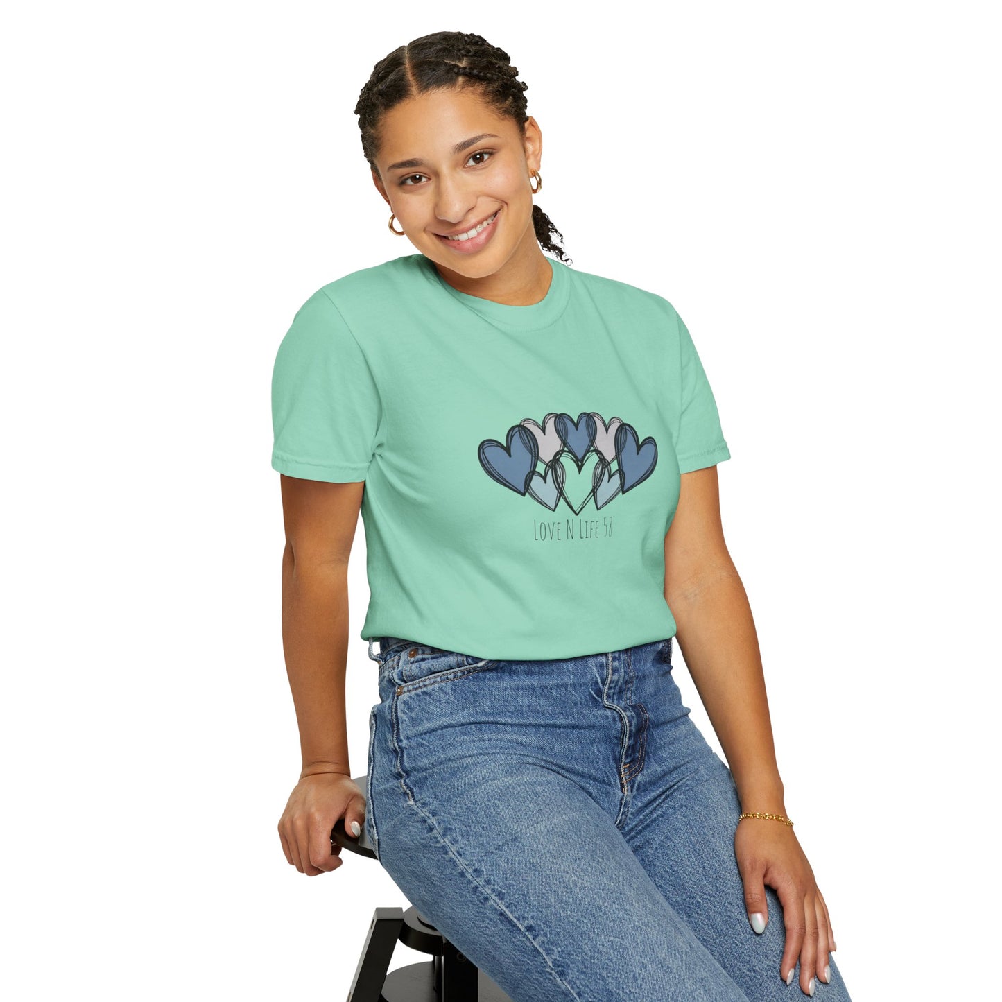 Hearts Love N Life 58 Tee - Comfort Colors