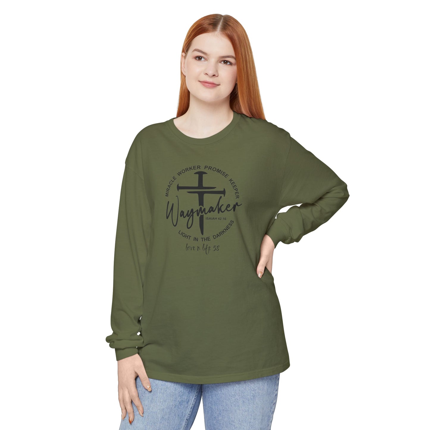 “Waymaker” Tee - Comfort Colors Long Sleeve