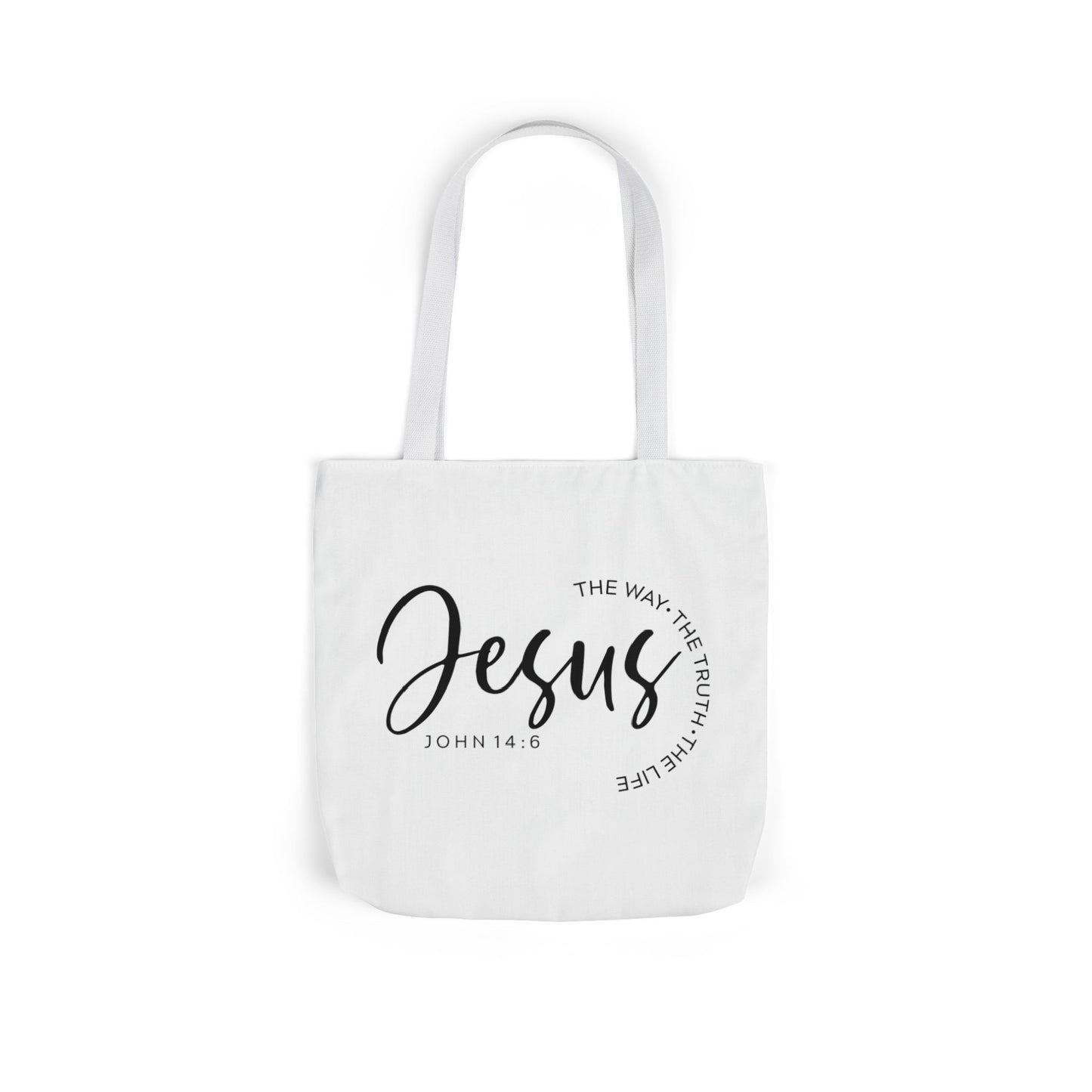 Inspirational Canvas Tote Bag - Faithful Design, Jesus Quote