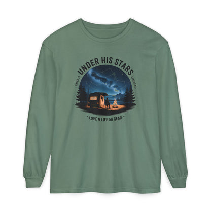 Under His Stars Camping Long Sleeve Tee