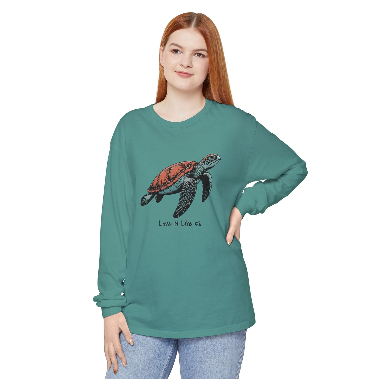 Turtle Love Tee - Comfort Colors Long Sleeve